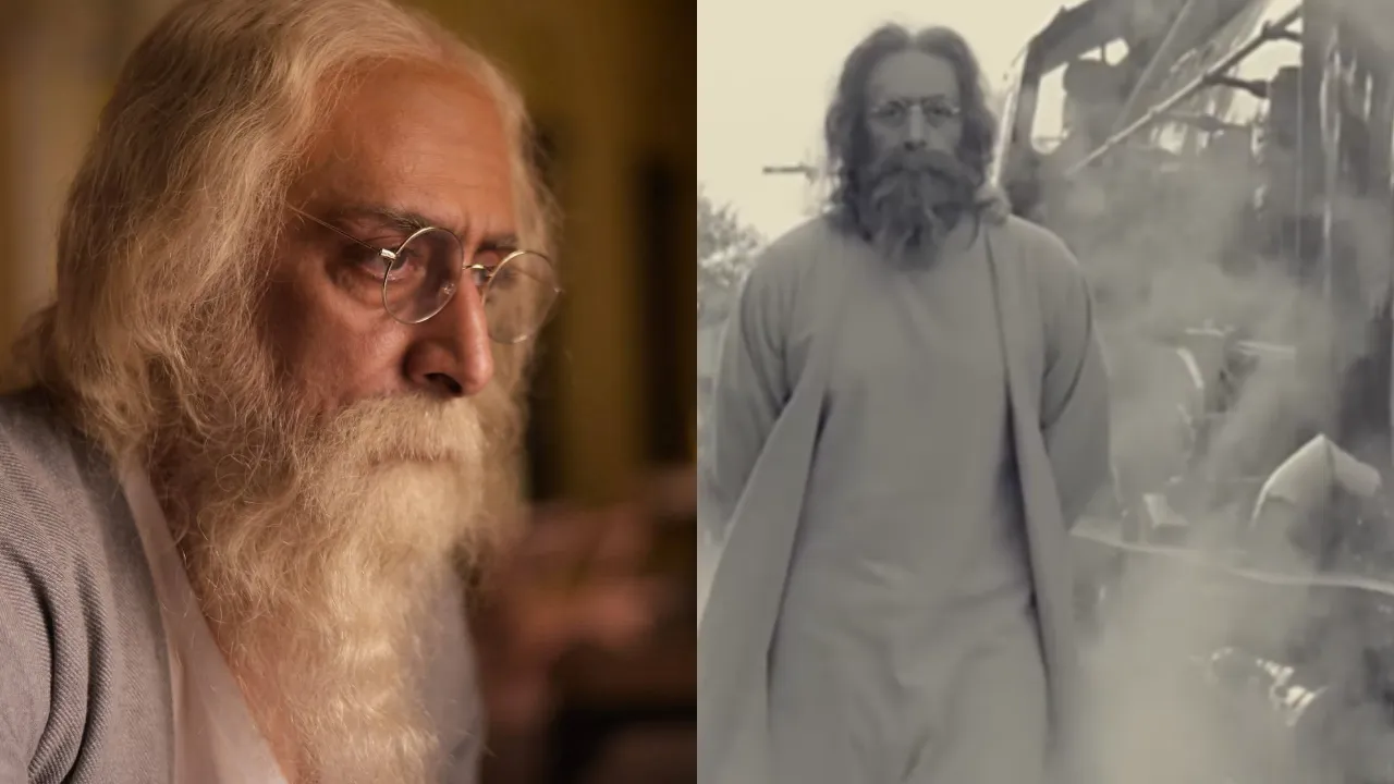 Bengal actor priyanshu Chatterjee as Rabindranath in Rabindra kabya rahasya
